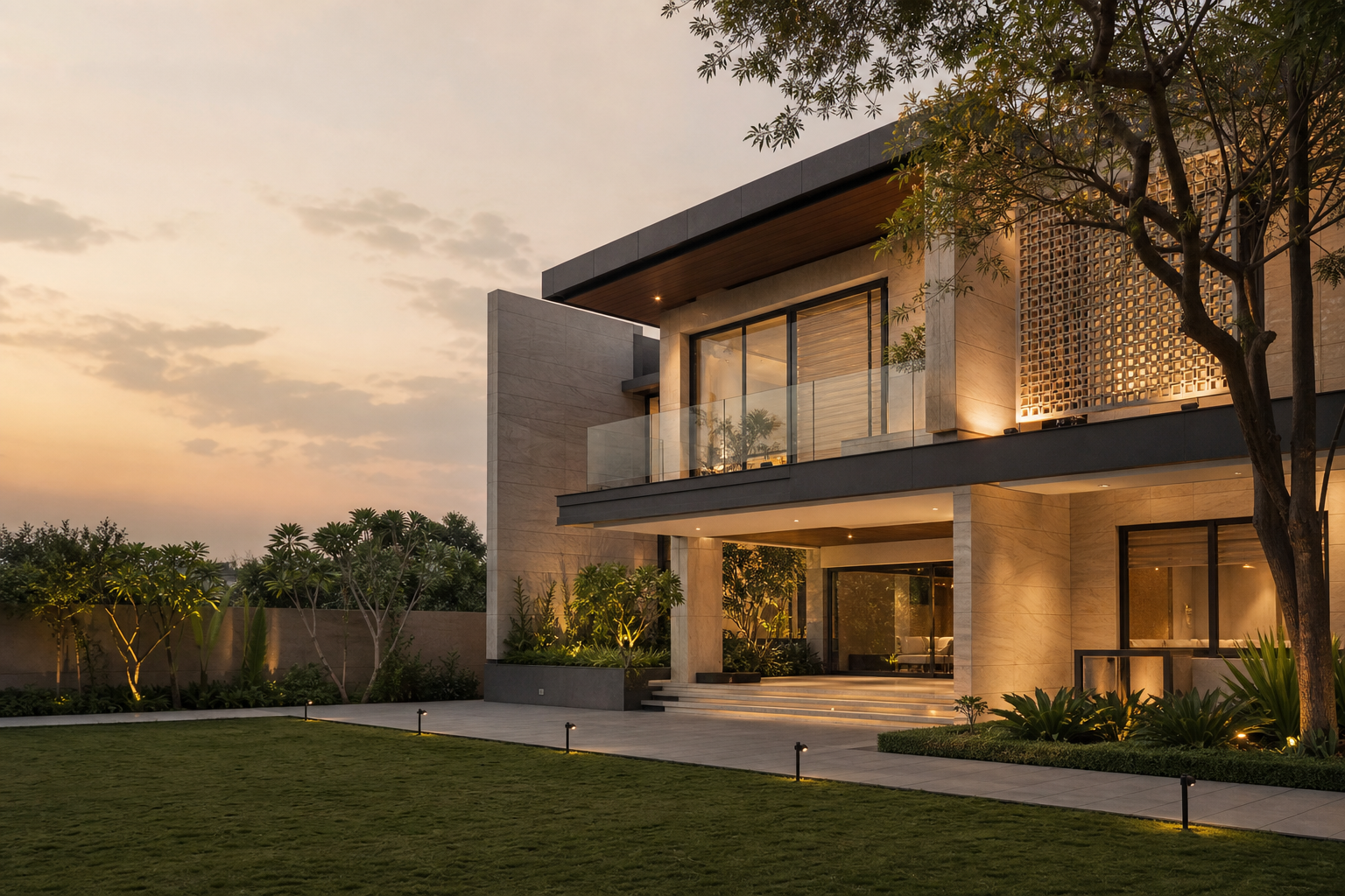 Premium contemporary architecture residence exterior